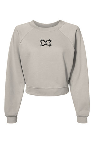 Womens Raglan Pullover Fleece Sweatshirt