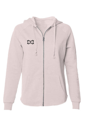 Womens Lightweight Wash Zip Hoodie