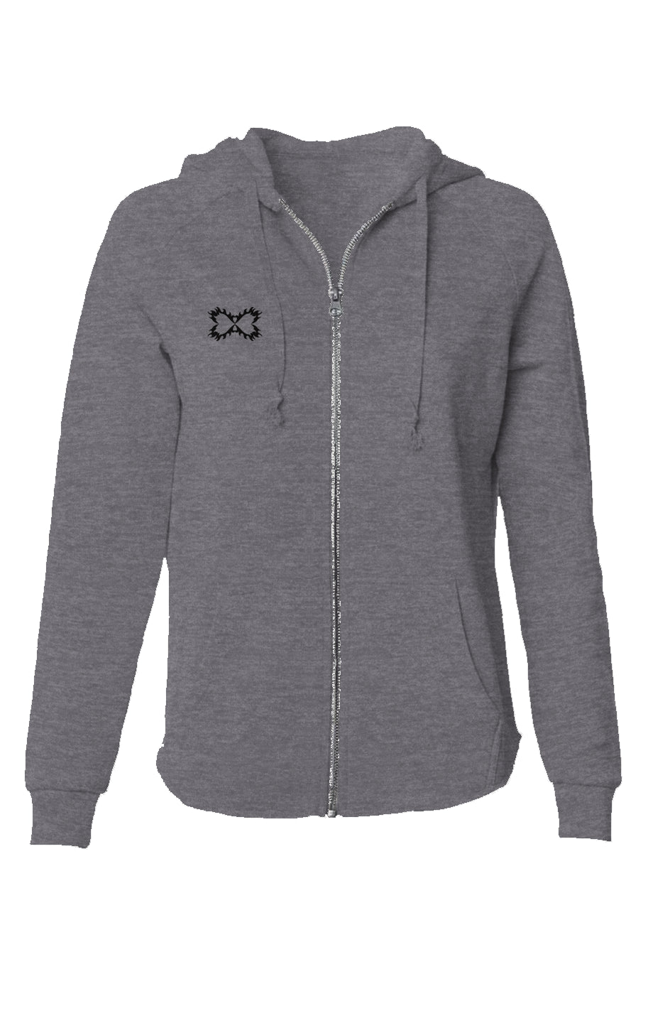 Womens Lightweight Wash Zip Hoodie